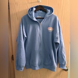 Ron Jon Blue Hoodie with Cream & Red Logo